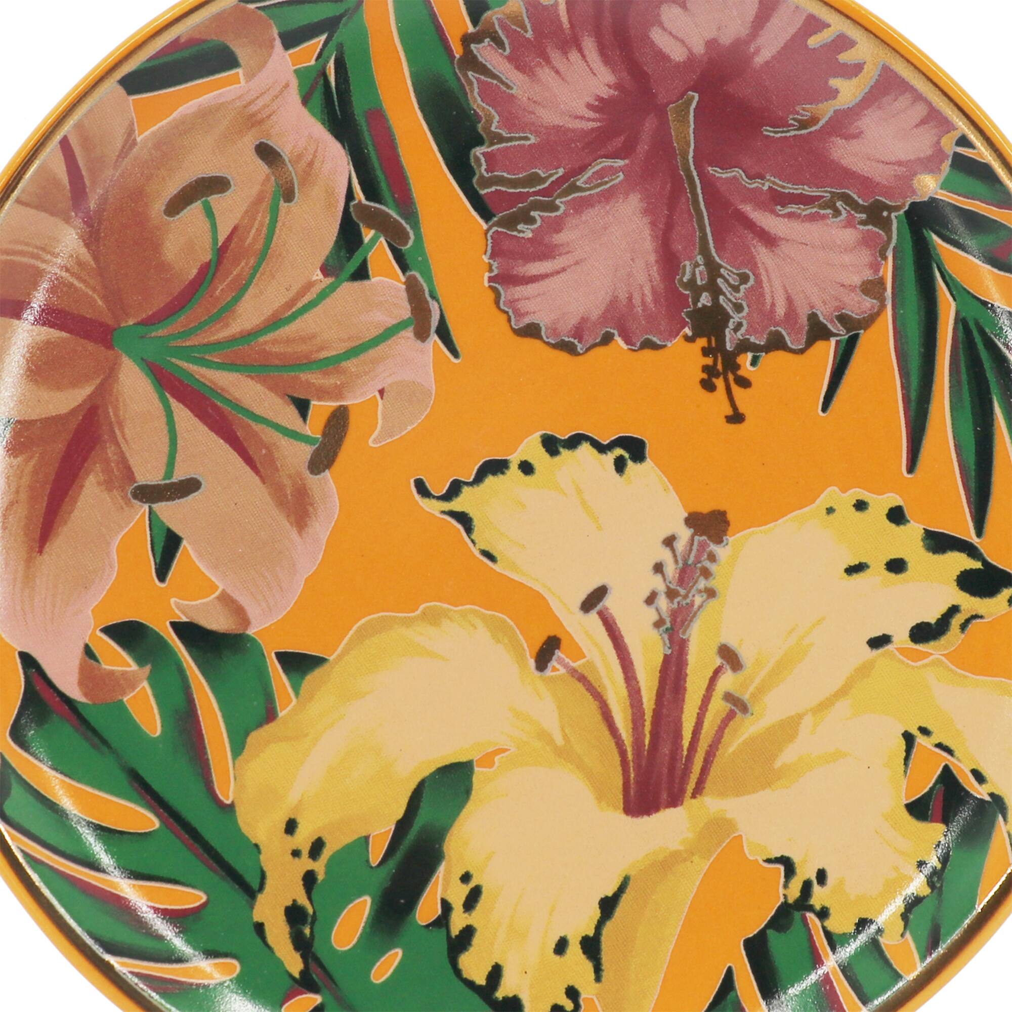 6.75" Orange Flower Ceramic Plate by Ashland®